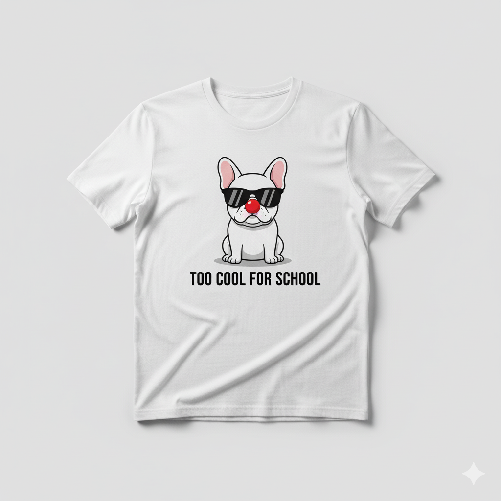 Too Cool for School Bulldog Tee